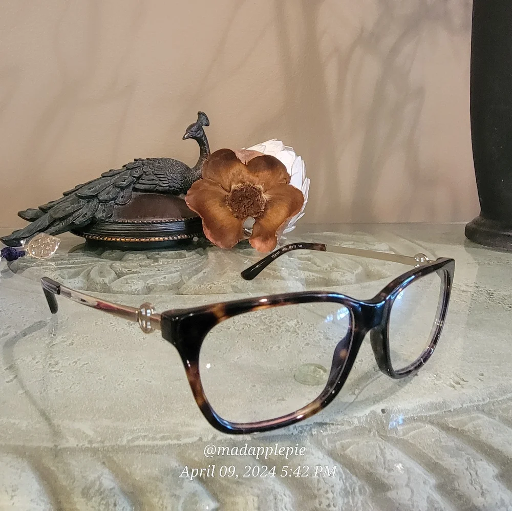 New Tory Burch TY 2107 Dark Tortoise Plastic Square Eyeglasses Designer #62